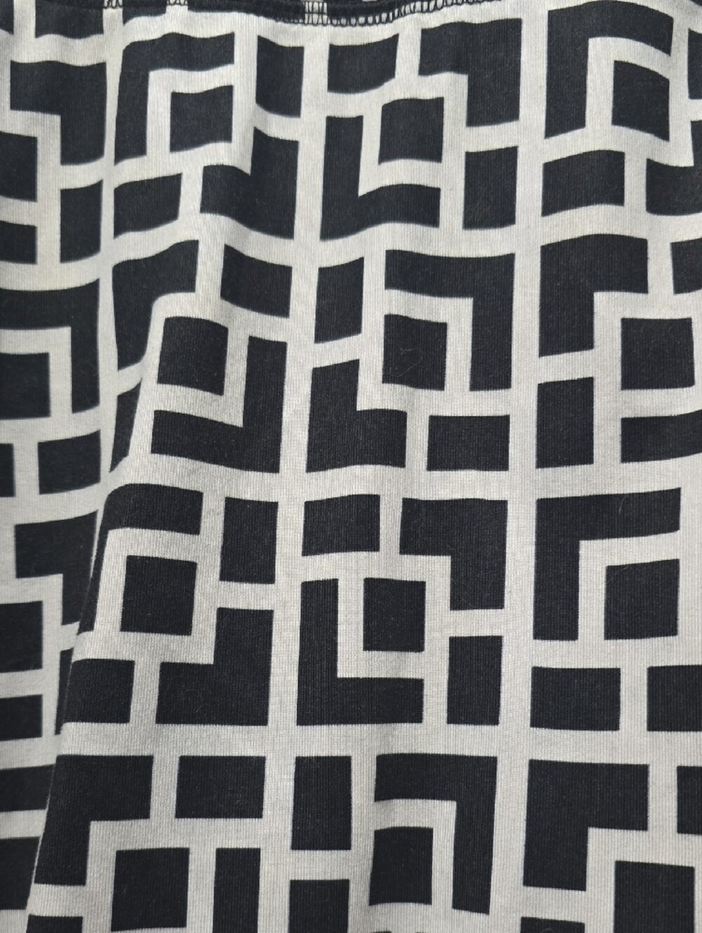 Black & White Geometric A-Line Tennis Skirt - Picture 3 of 8